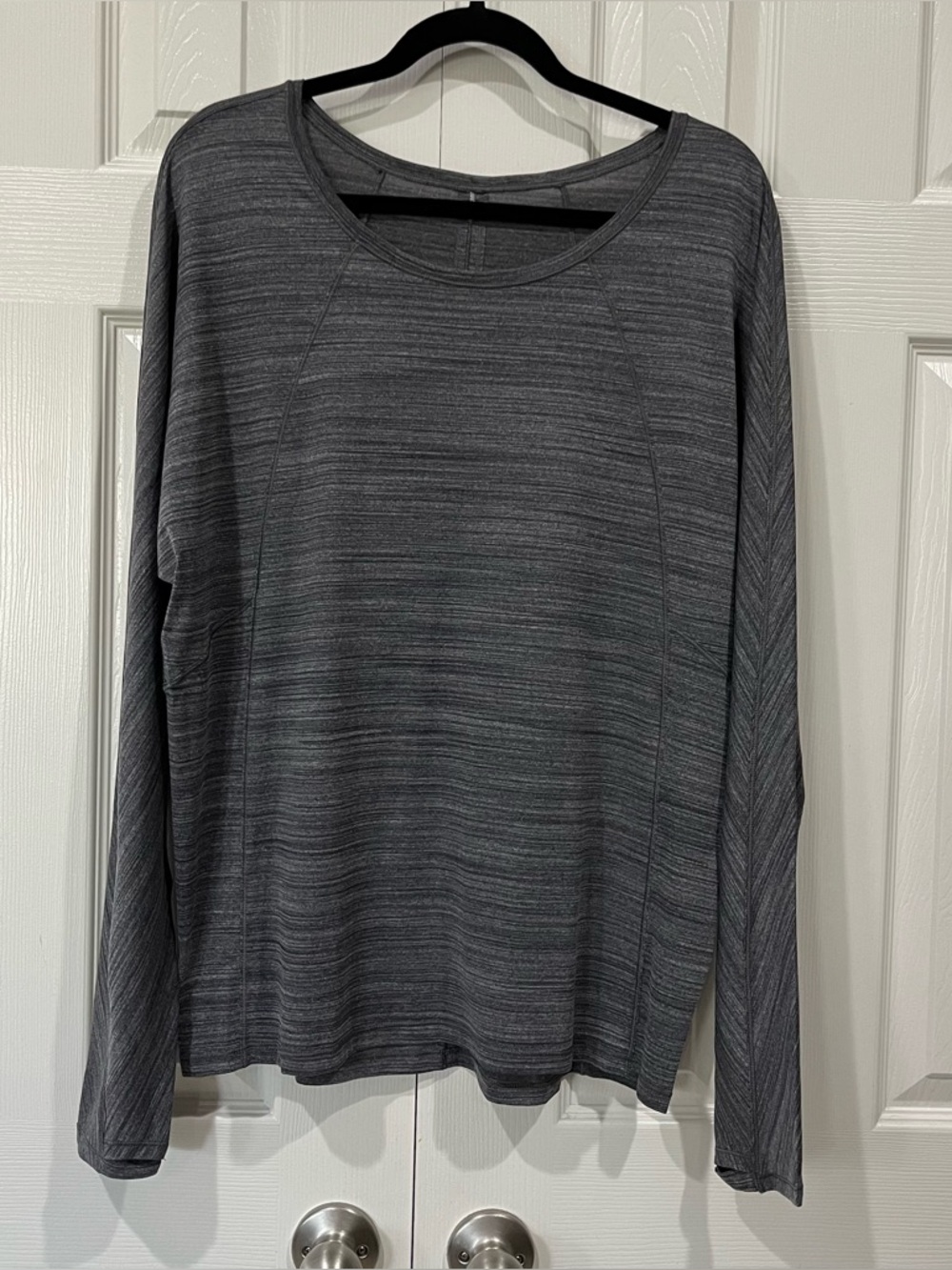 Lululemon Set To Sweat Long Sleeve Shirt Heathered Gray Large